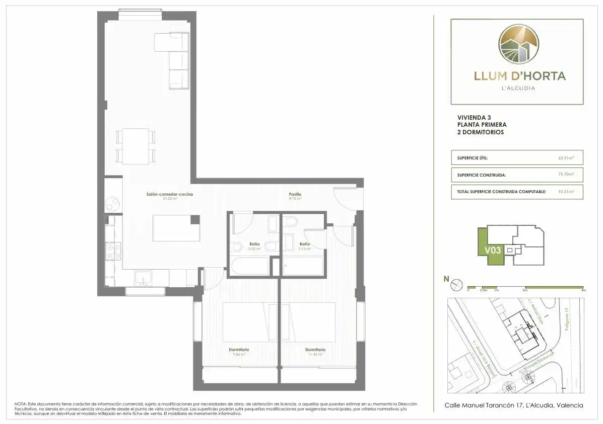 Piso en venta en L'Alcúdia con Aire acondicionado y Balcón