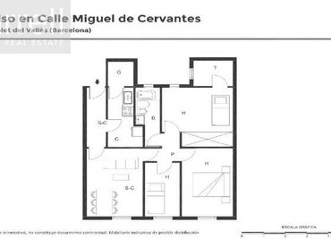 Piso en venta en CL MIGUEL DE CERVANTES 
 Es: Pl: Pt:J
 MOLLET DEL VALLES (BARCELONA)