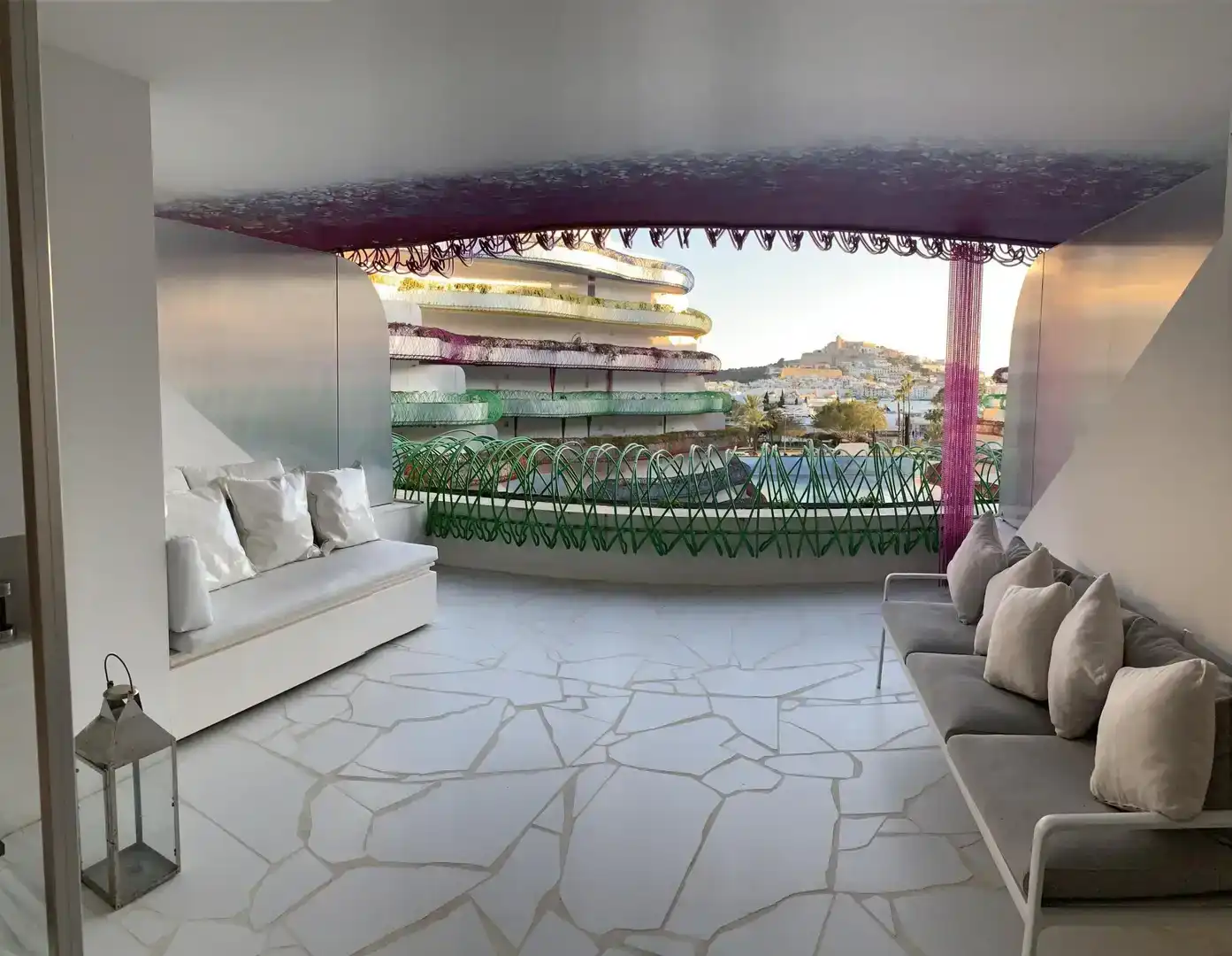 Terrasse von Wohnungen zur Miete in Eivissa mit Klimaanlage, Schwimmbad und Balkon