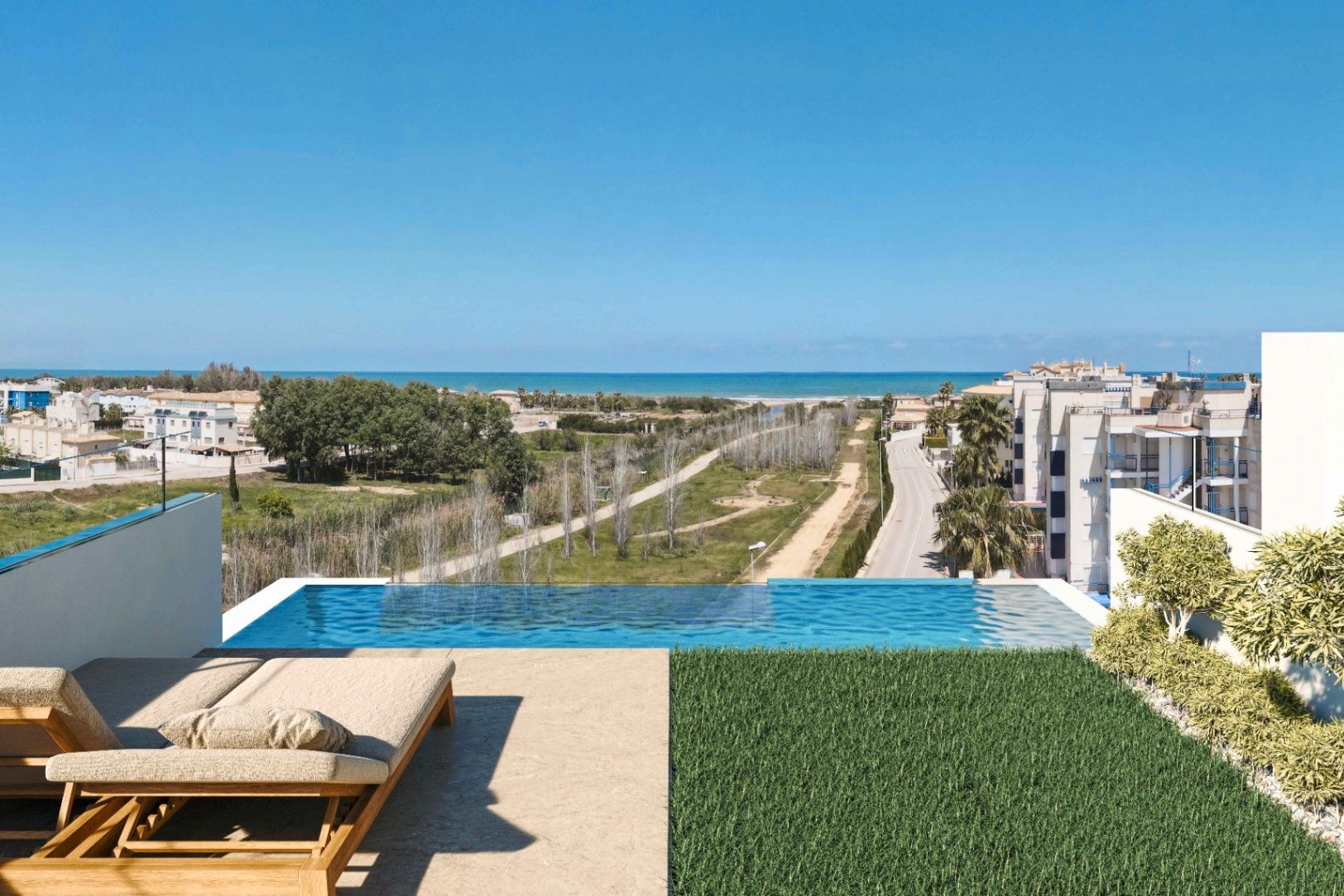 Piscina de Apartament en venda en Oliva amb Aire condicionat, Terrassa i Piscina