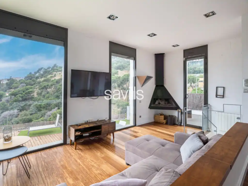 Sala de estar de Casa o chalet de alquiler en Barcelona con Horno