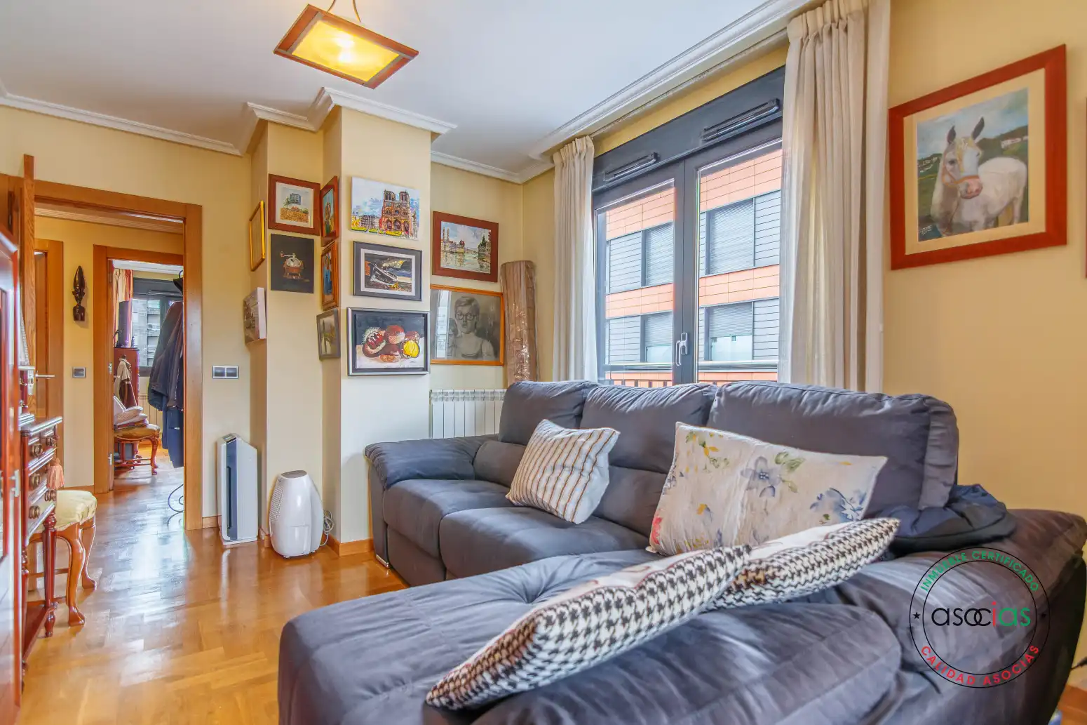 Living room of Flat for sale in Siero  with Heating, Terrace and Storage room