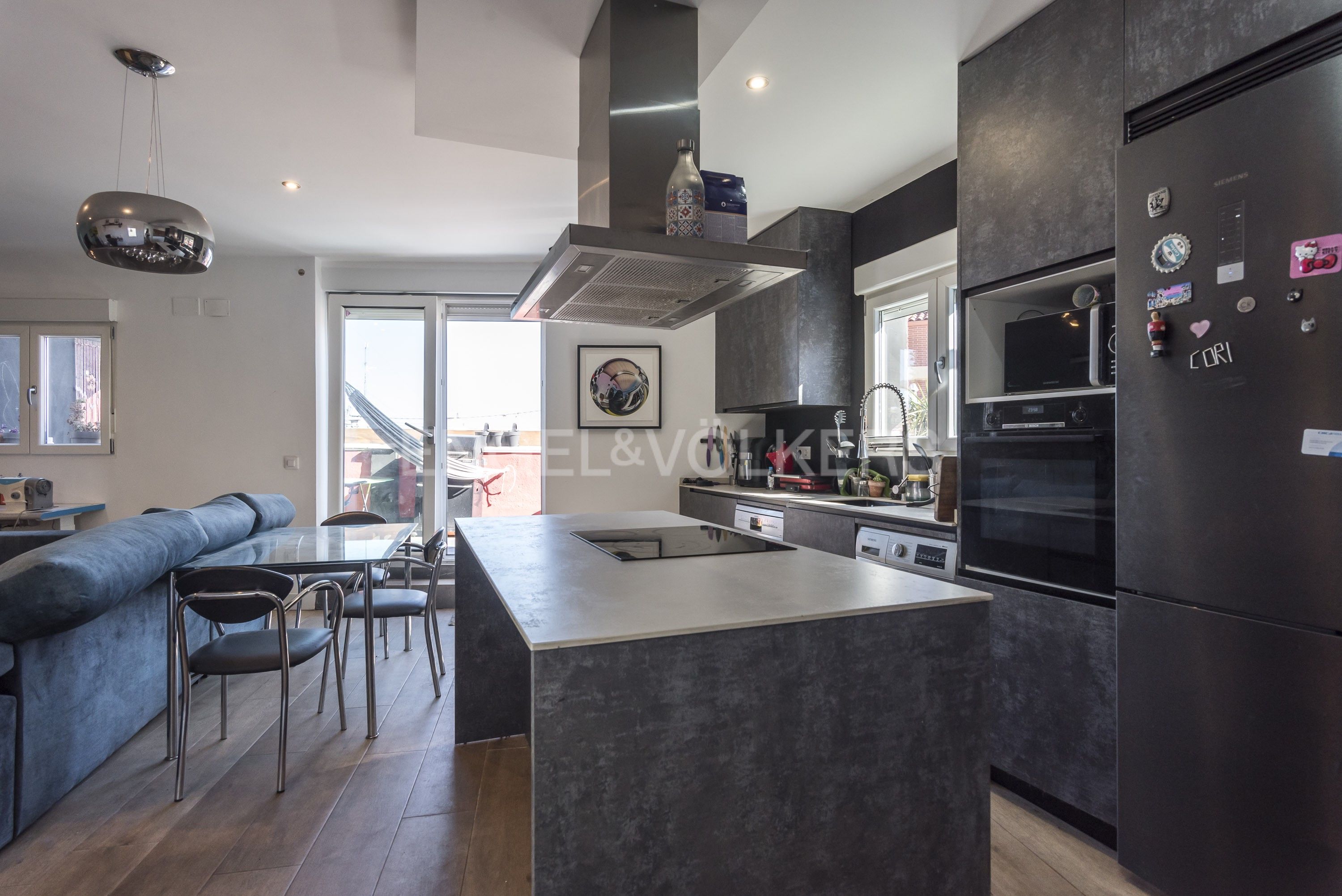 Kitchen of Attic for sale in  Madrid Capital  with Air Conditioner, Heating and Terrace