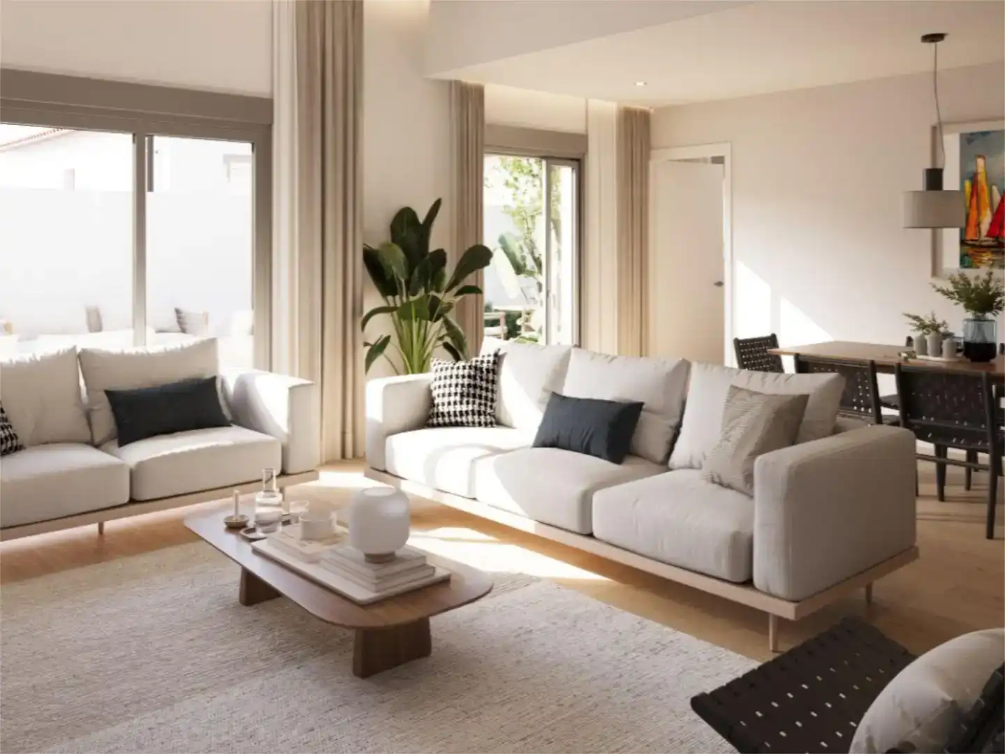 Sala de estar de Piso en venta en Mota del Cuervo con Jardín privado
