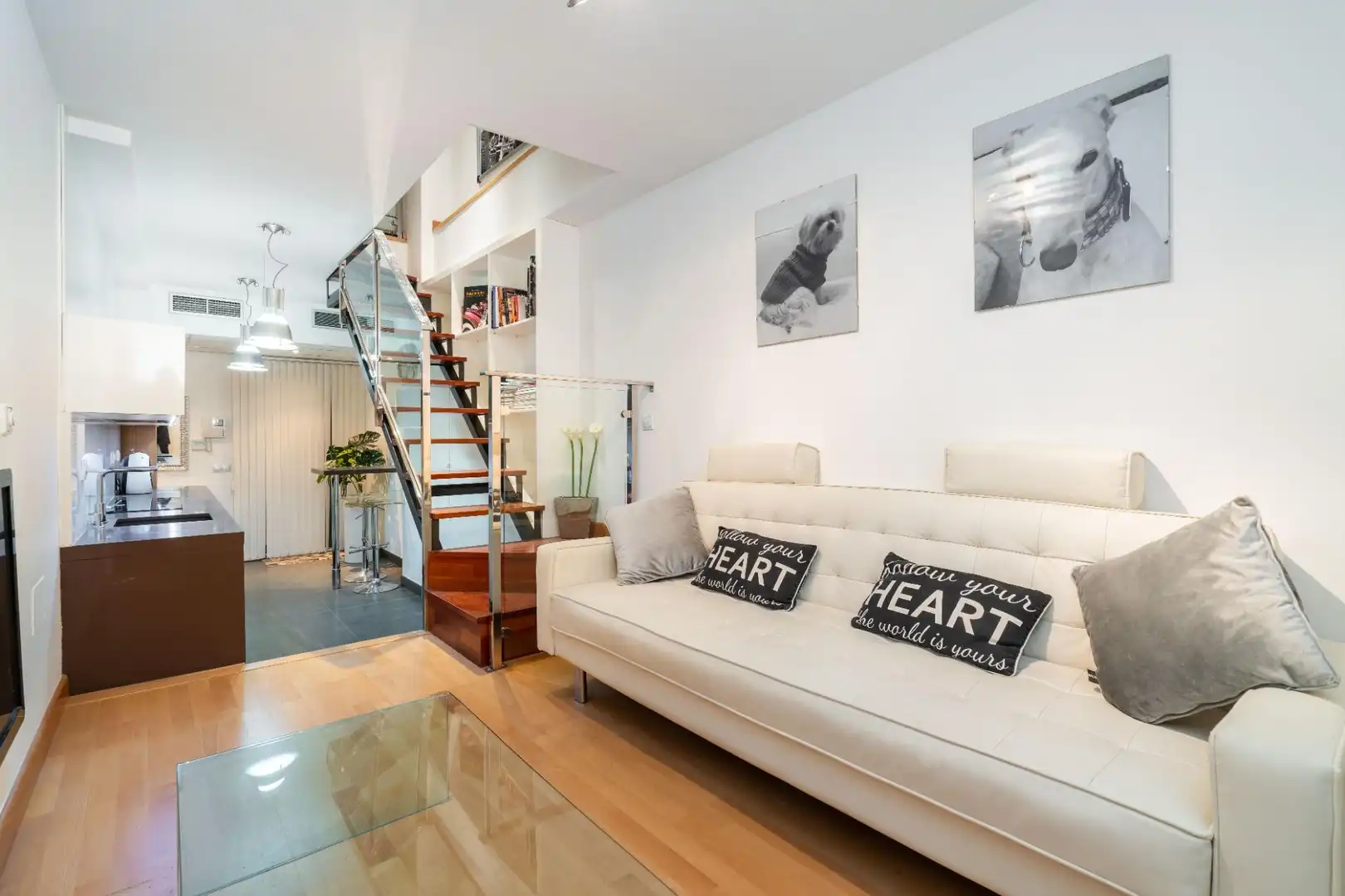 Sala de estar de Loft de alquiler en Almería con Aire acondicionado y Parquet