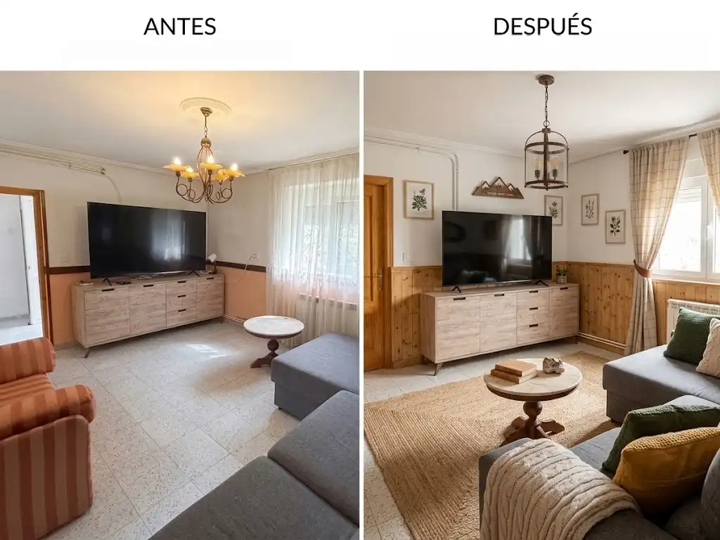 Sala de estar de Casa adosada en venta en Matallana de Torío, León