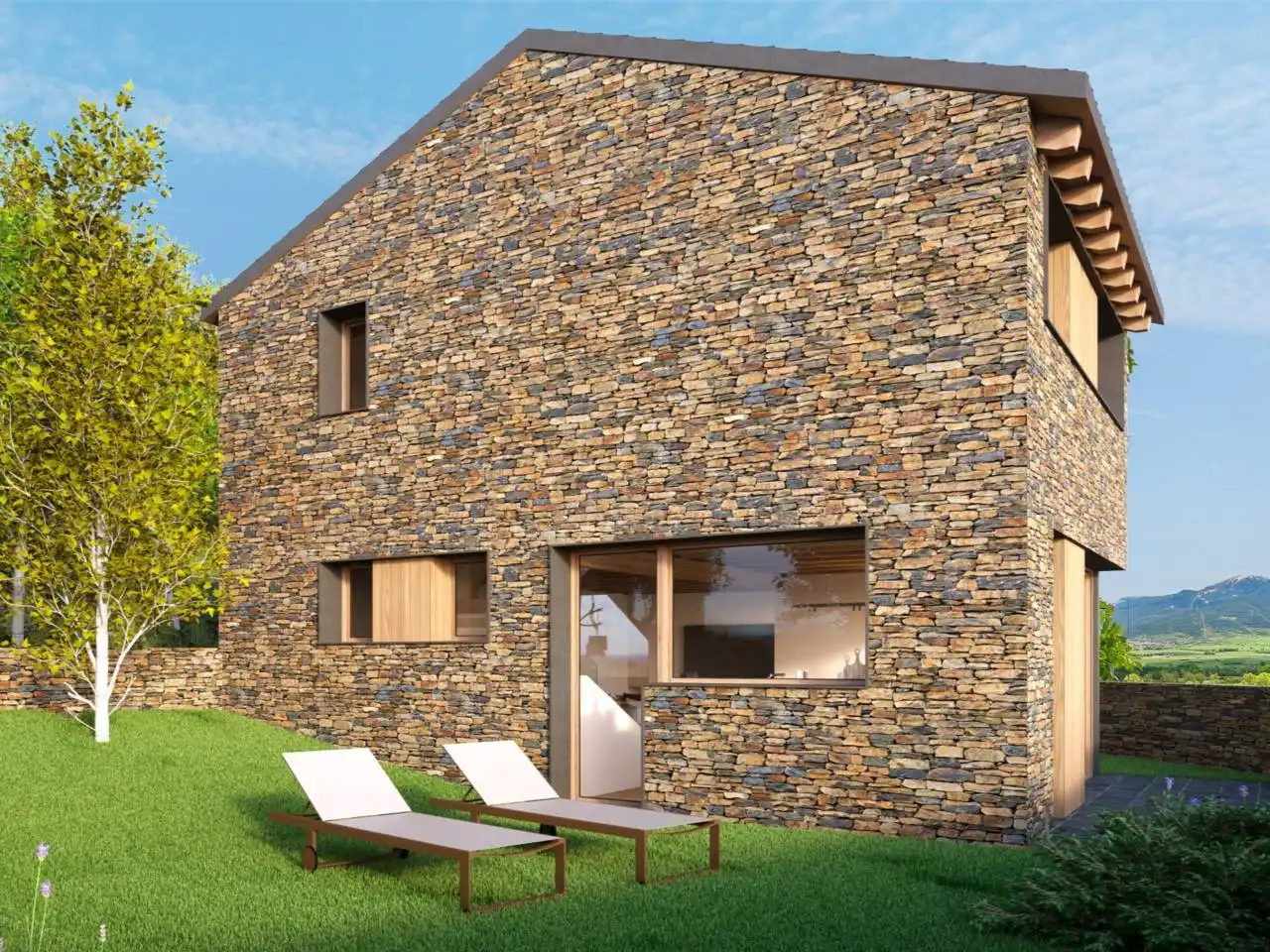 Vista exterior de Casa o xalet en venda en Ger amb Calefacció, Jardí privat i Parquet