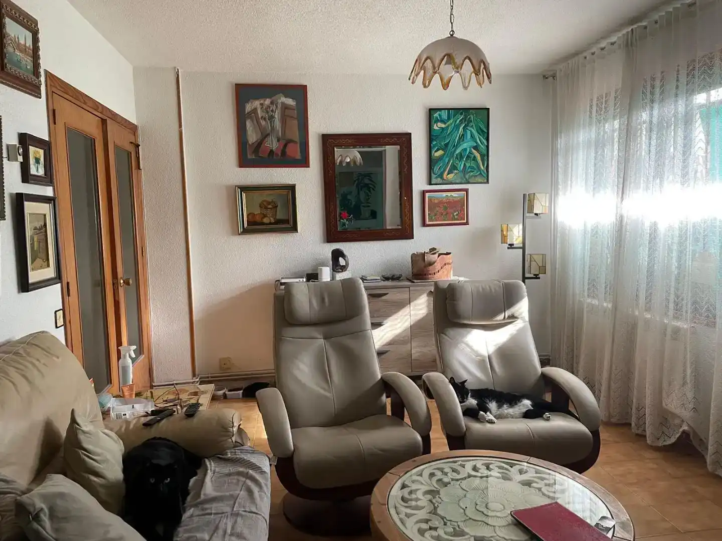 Sala d'estar de Casa o xalet en venda en Collado Villalba amb Piscina