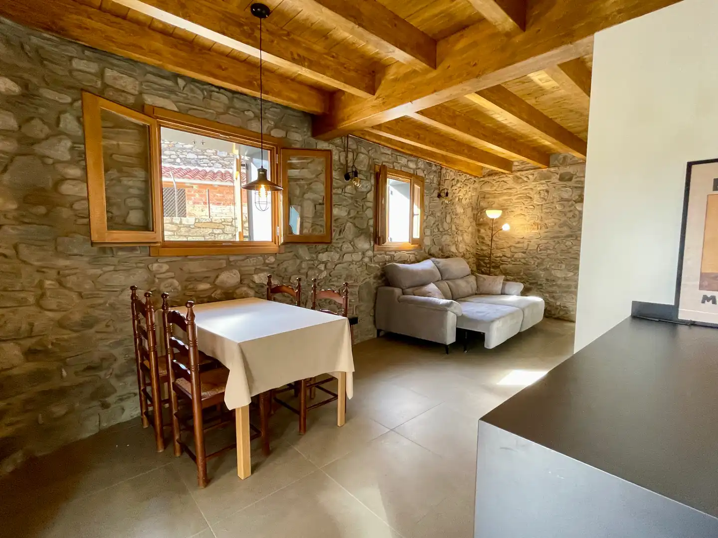 Sala de estar de Finca rústica en venta en Setcases con Calefacción, Parquet y Trastero