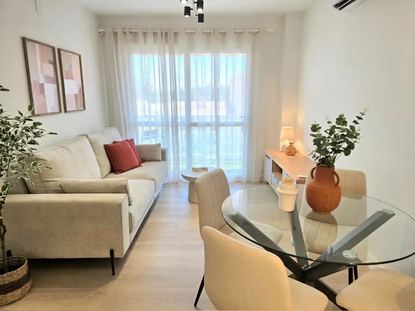 Living room of Flat for sale in Manilva  with Air Conditioner, Terrace and Balcony