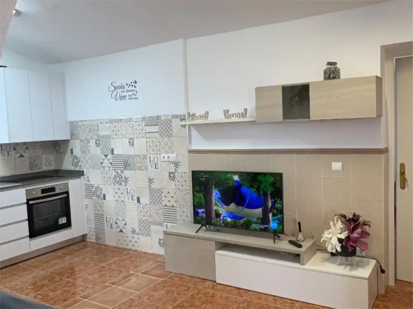 Sala de estar de Finca rústica de alquiler en Cómpeta, Málaga