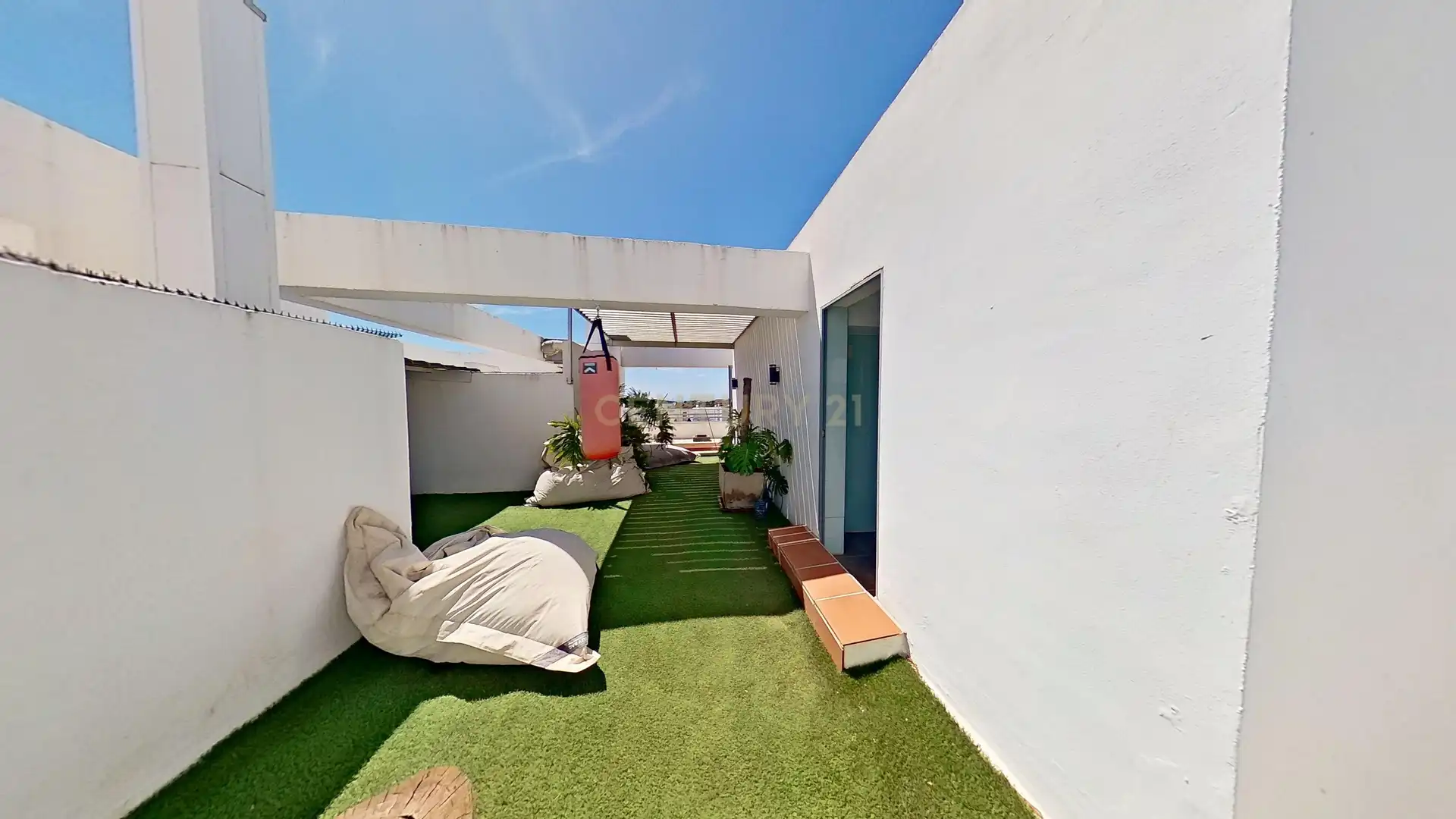Terrasse von Maisonette zum Verkauf in Mijas mit Klimaanlage, Privatgarten und Abstellraum