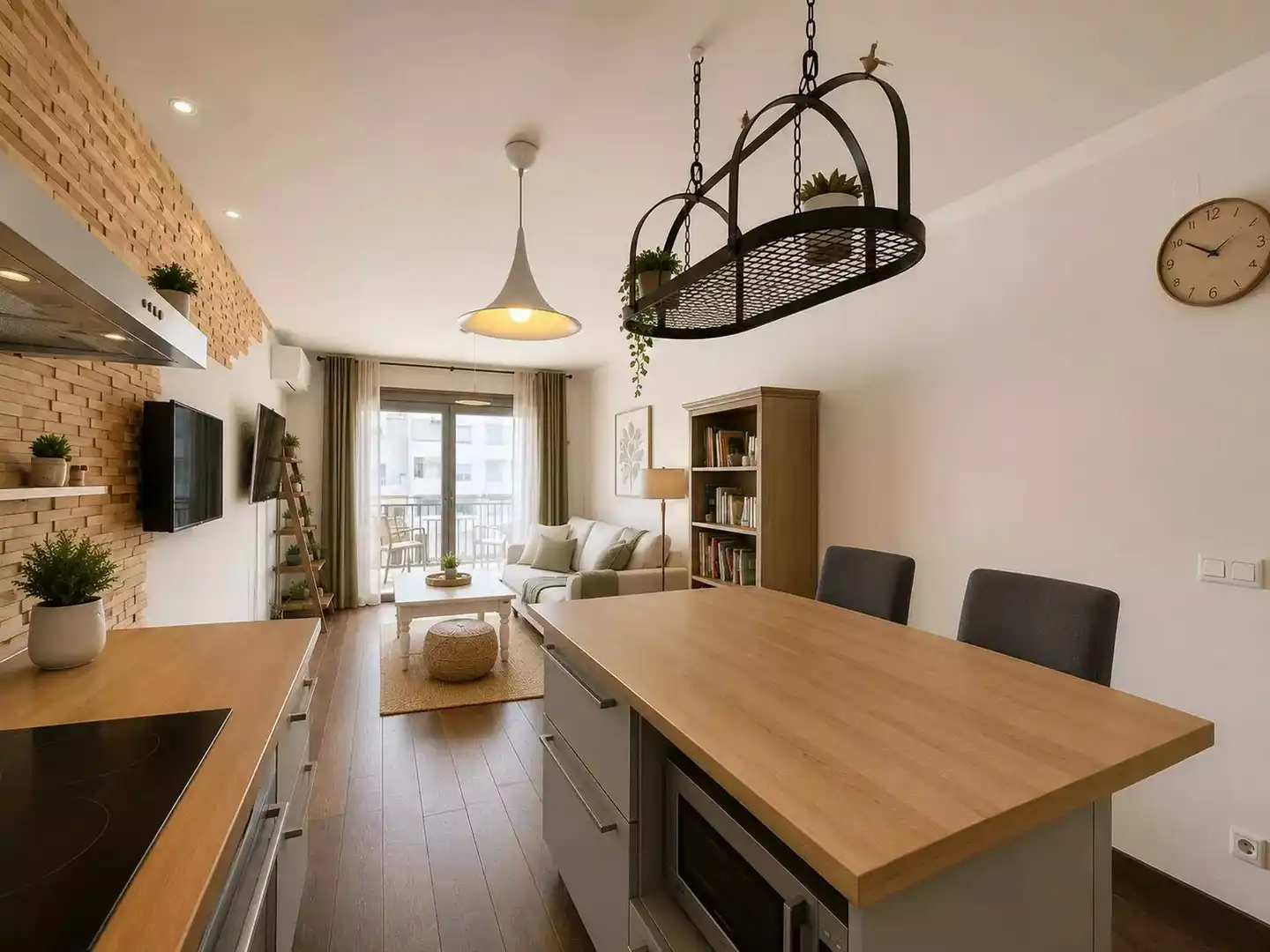 Sala de estar de Apartamento en venta en Empuriabrava con Aire acondicionado, Trastero y Amueblado