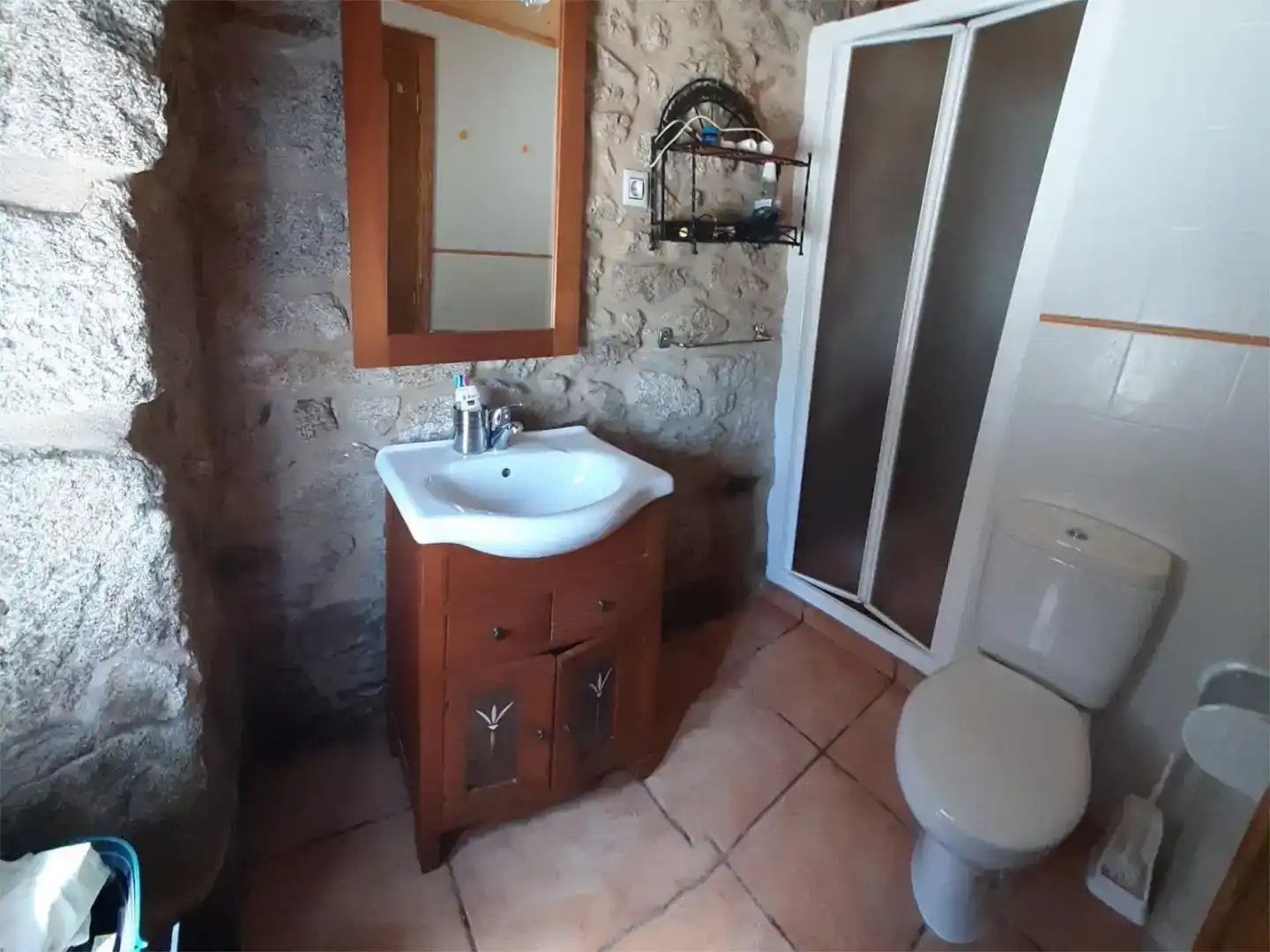 Bany de Finca rústica en venda en Manzaneda amb Parquet, Traster i Moblat