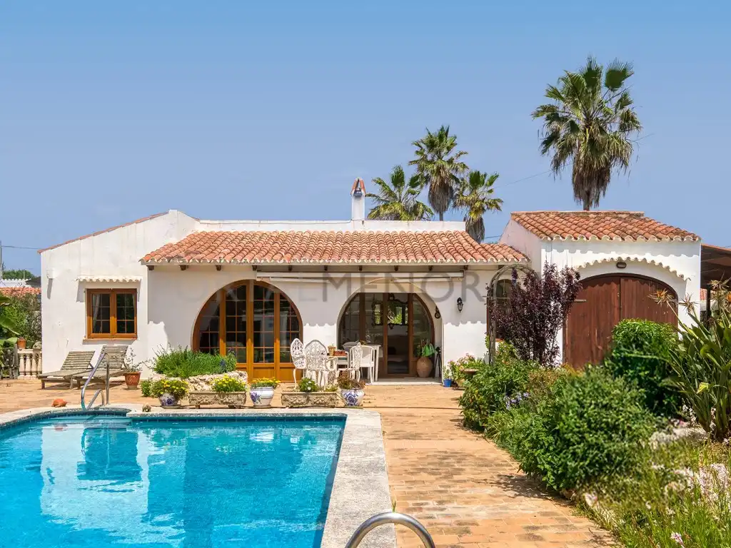 Exterior view of Houses for sale in Es Castell  with Private garden, Terrace and Swimming Pool