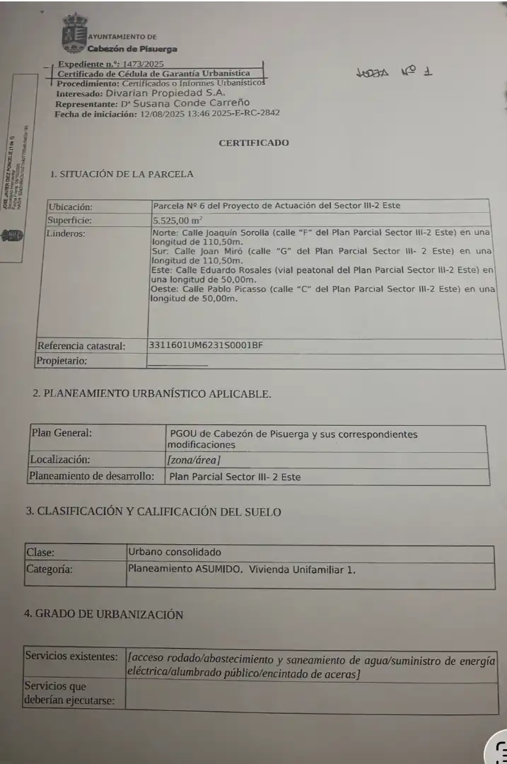Residencial en venta en Cabezón de Pisuerga