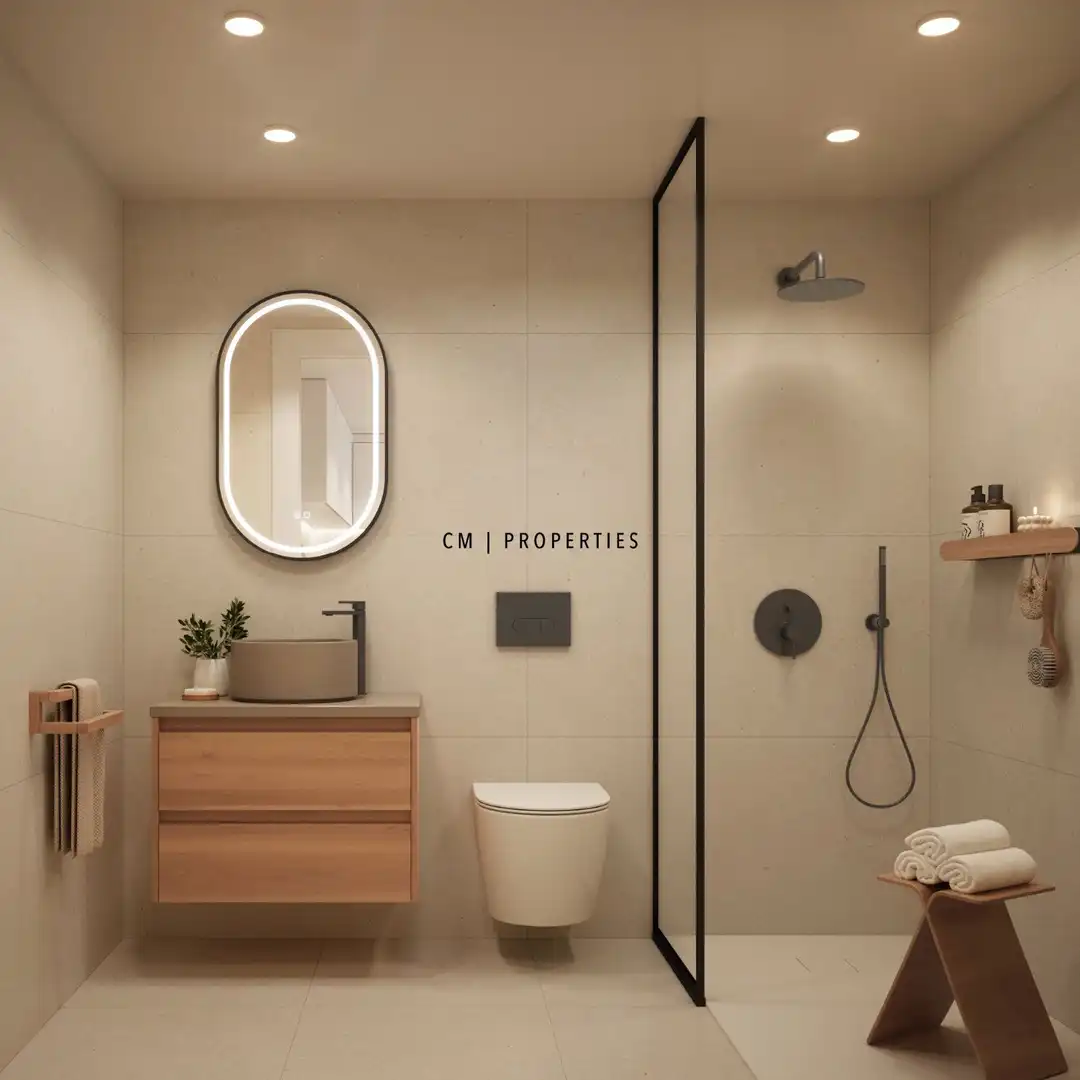 Badezimmer von Wohnung zum Verkauf in Valencia mit Klimaanlage, Heizung und Ofen