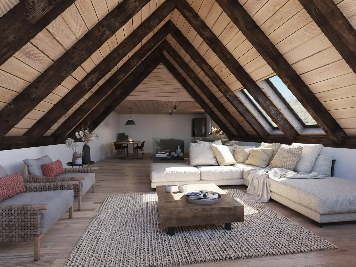 Wohnzimmer von Einfamilien-Reihenhaus zum Verkauf in Naut Aran mit Privatgarten