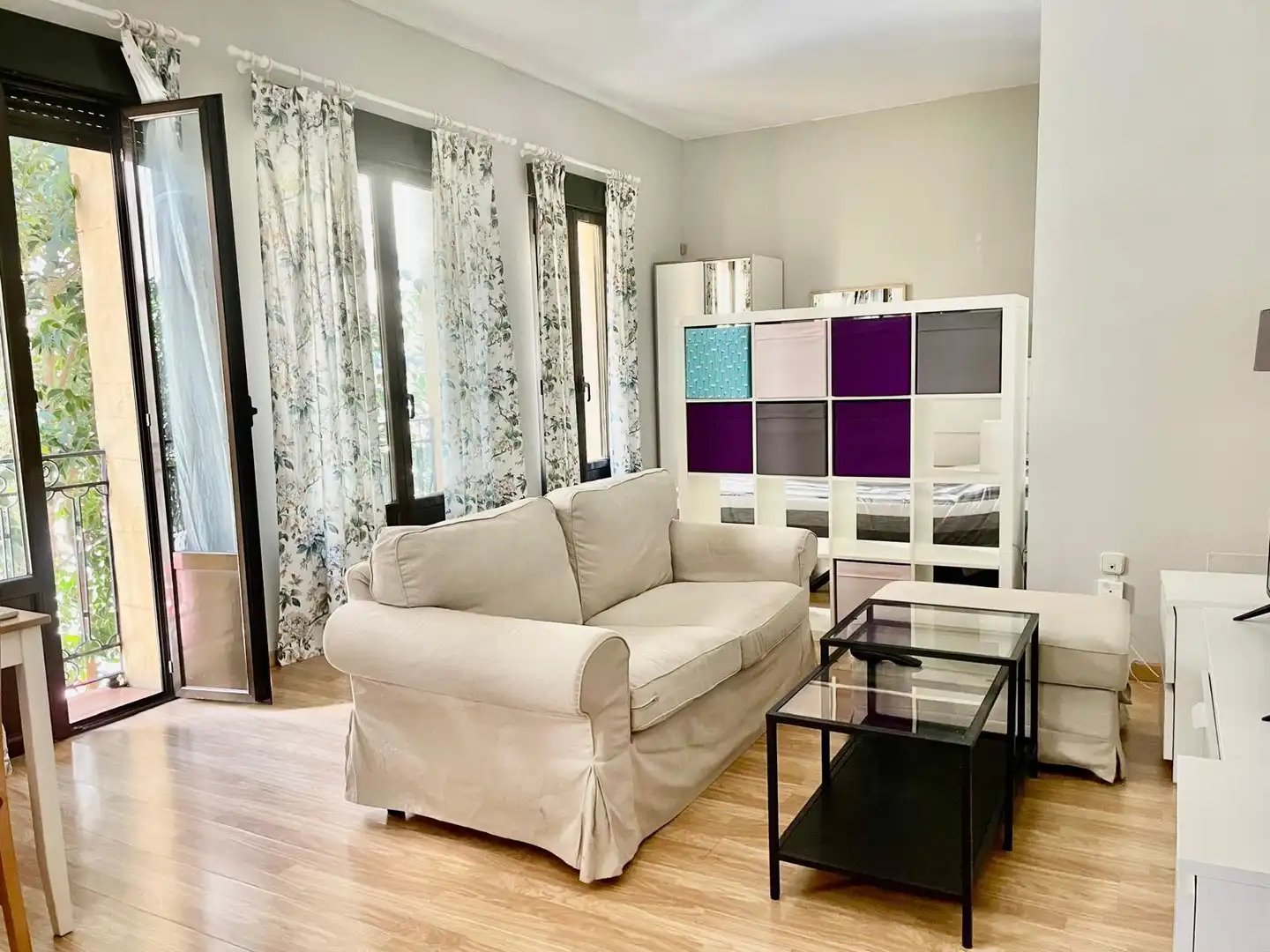 Wohnzimmer von Wohnung zur Miete in Madrid mit Klimaanlage, Heizung und Möbliert