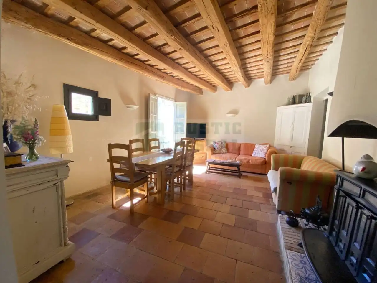 Sala de estar de Finca rústica en venta en Borrassà con Calefacción, Jardín privado y Terraza