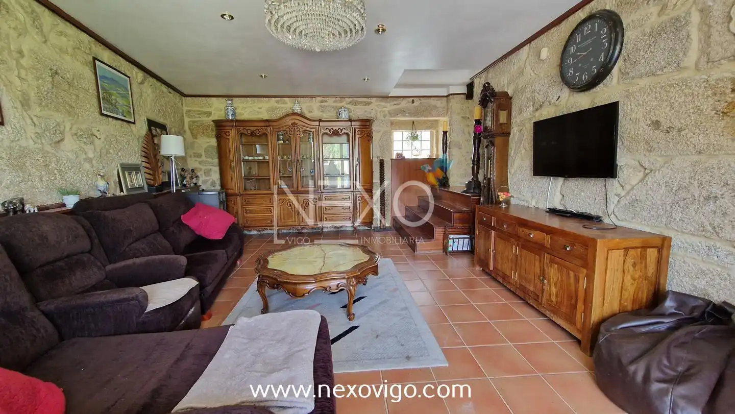Wohnzimmer von Haus oder Chalet zum Verkauf in Mondariz mit Heizung, Privatgarten und Terrasse