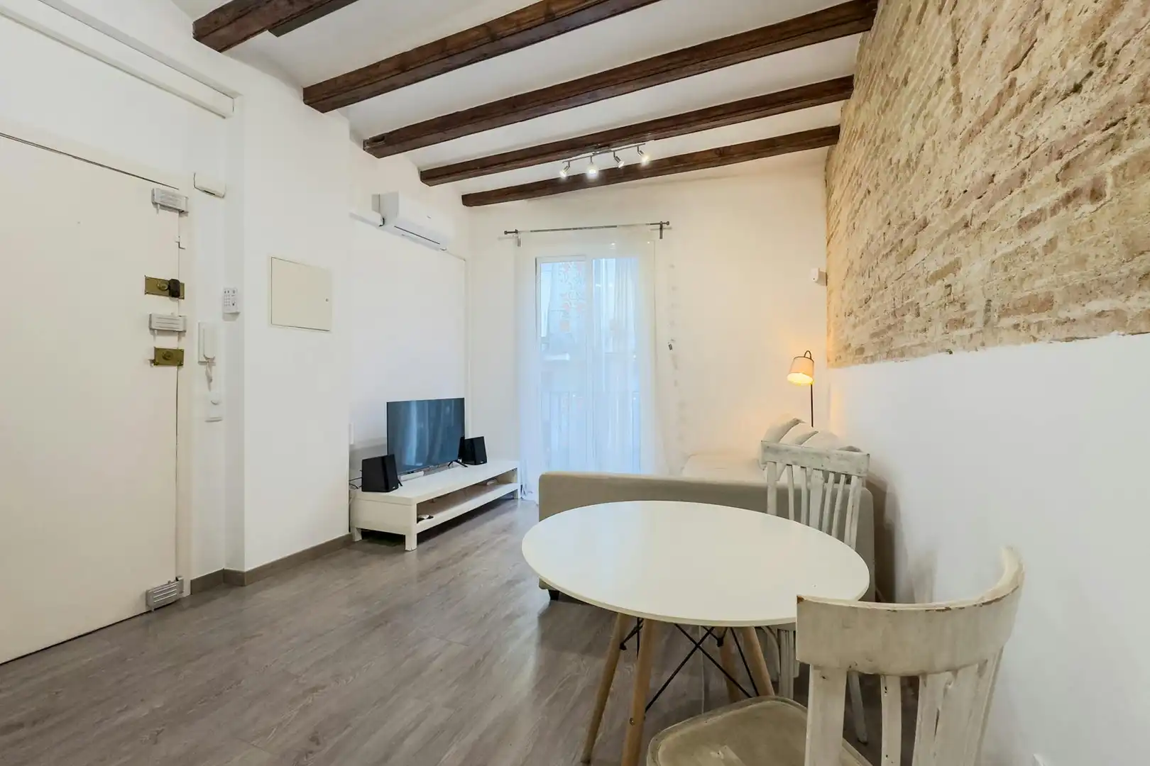 Wohnzimmer von Wohnung zur Miete in Barcelona mit Heizung, Möbliert und Waschmaschine
