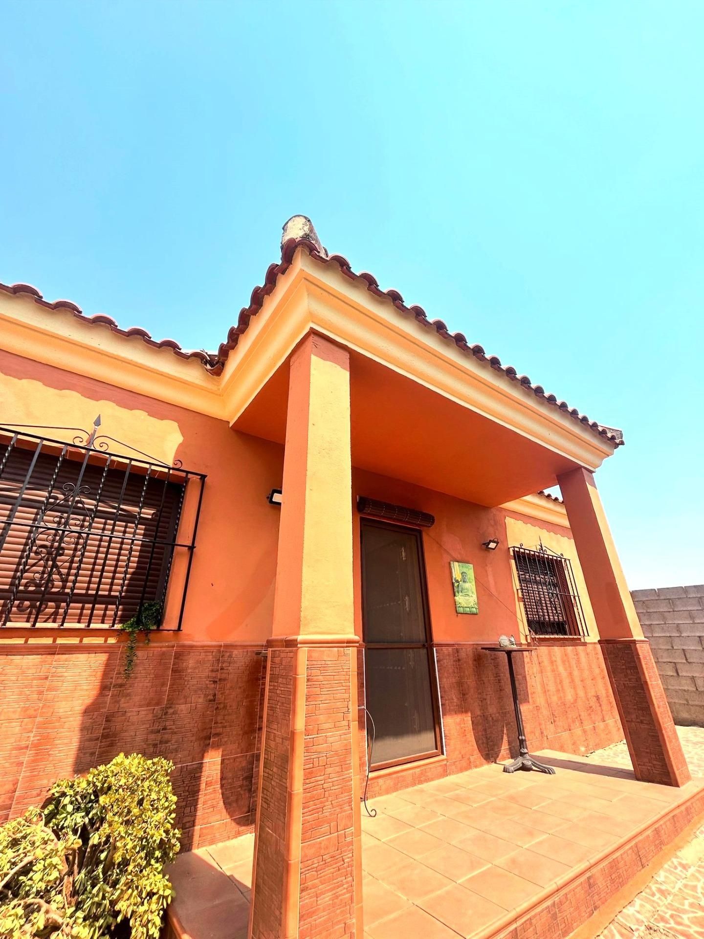 Exterior view of House or chalet for sale in Villaverde del Río  with Terrace and Swimming Pool