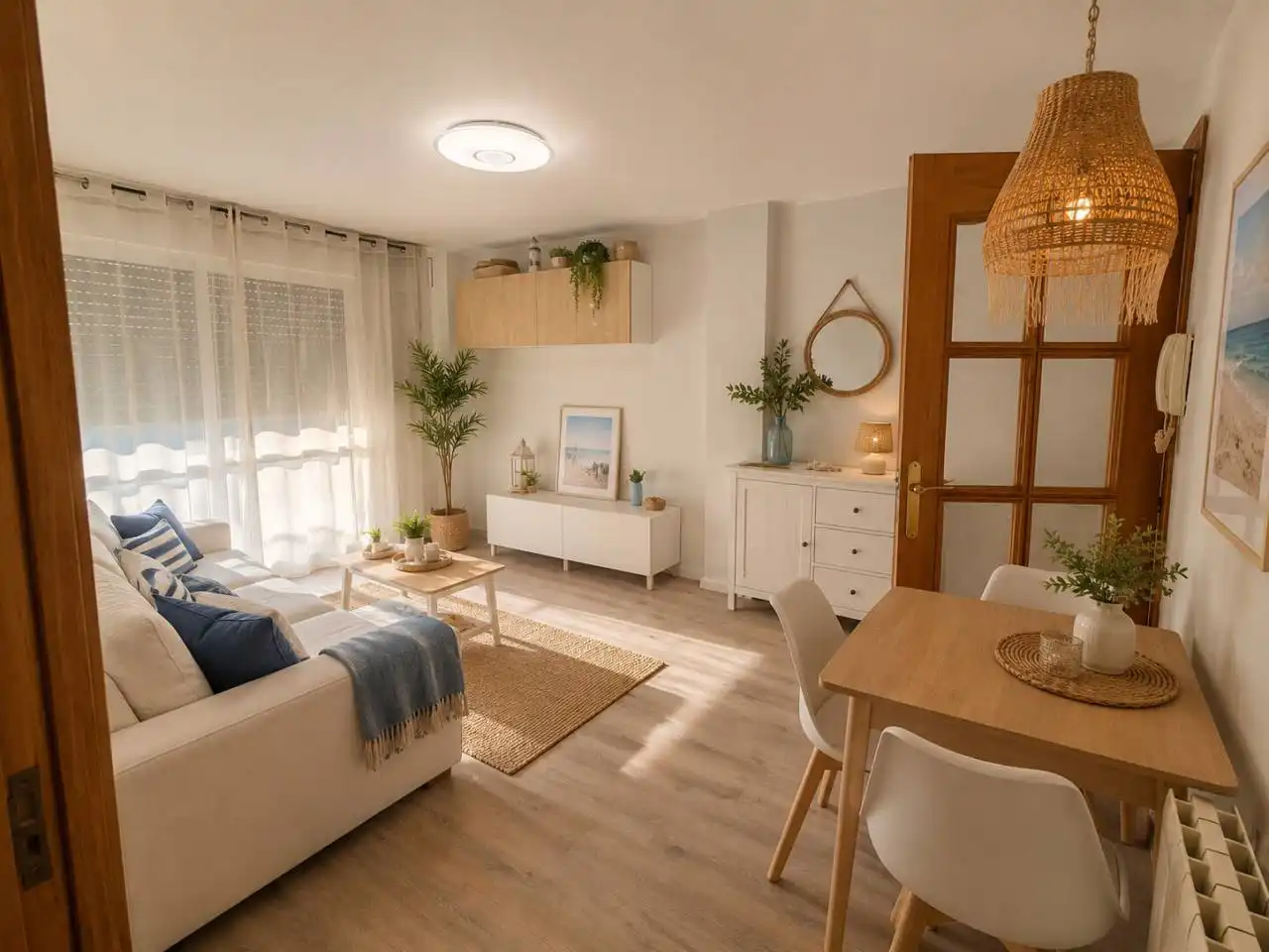 Sala de estar de Piso en venta en Montornès del Vallès con Calefacción, Parquet y Balcón