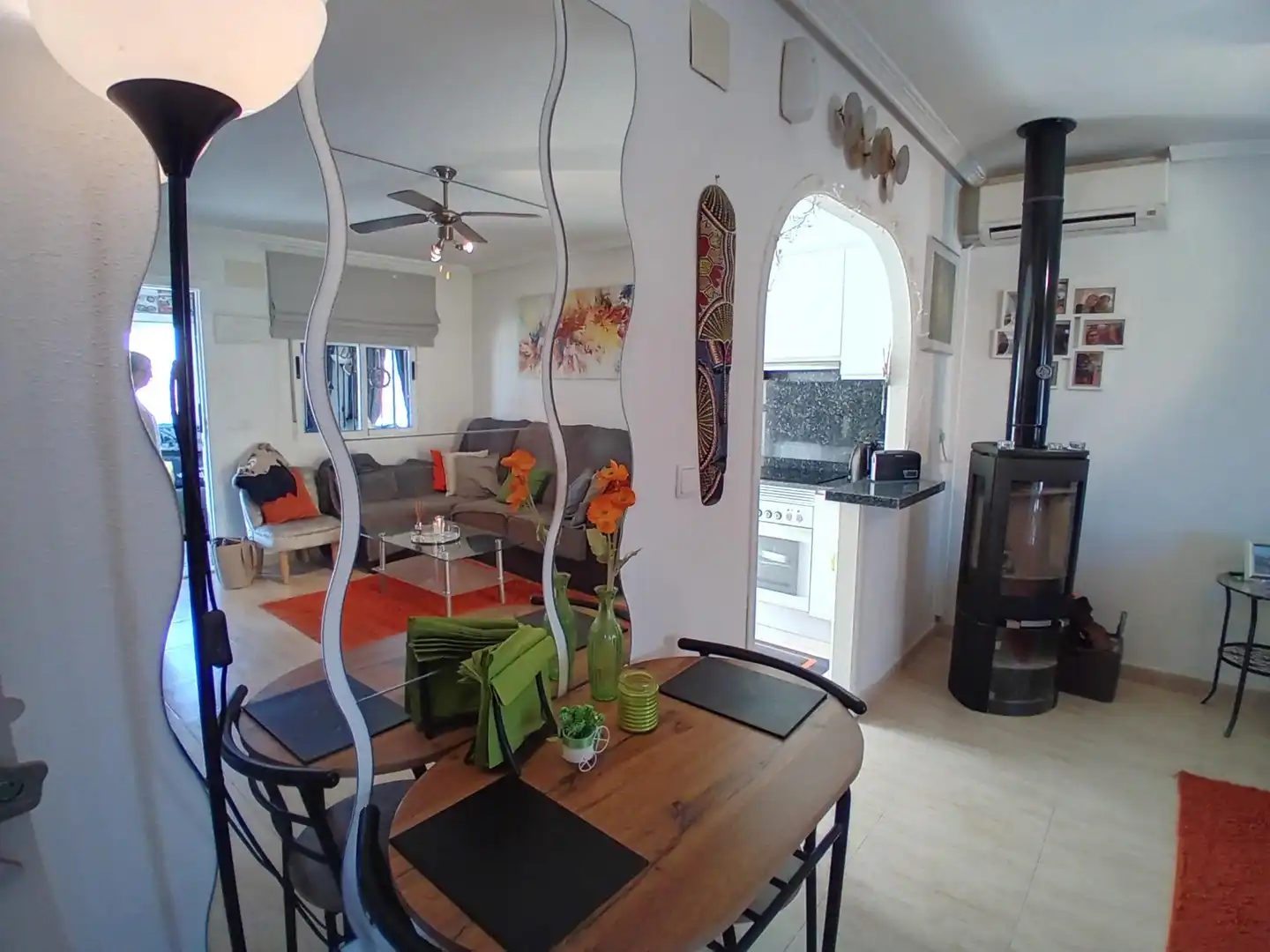 Sala de estar de Casa adosada en venta en Mazarrón con Aire acondicionado, Trastero y Amueblado