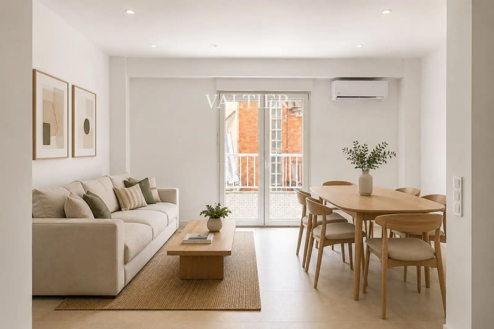 Living room of Flat for rent in Valencia  with Air Conditioner, Heating and Terrace