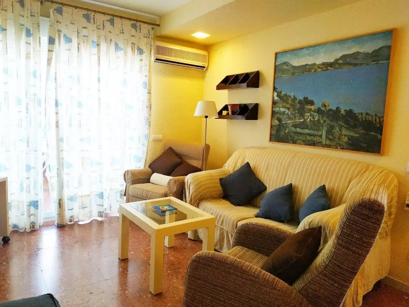 Living room of Flat for rent in Punta Umbría  with Air Conditioner, Terrace and Furnished
