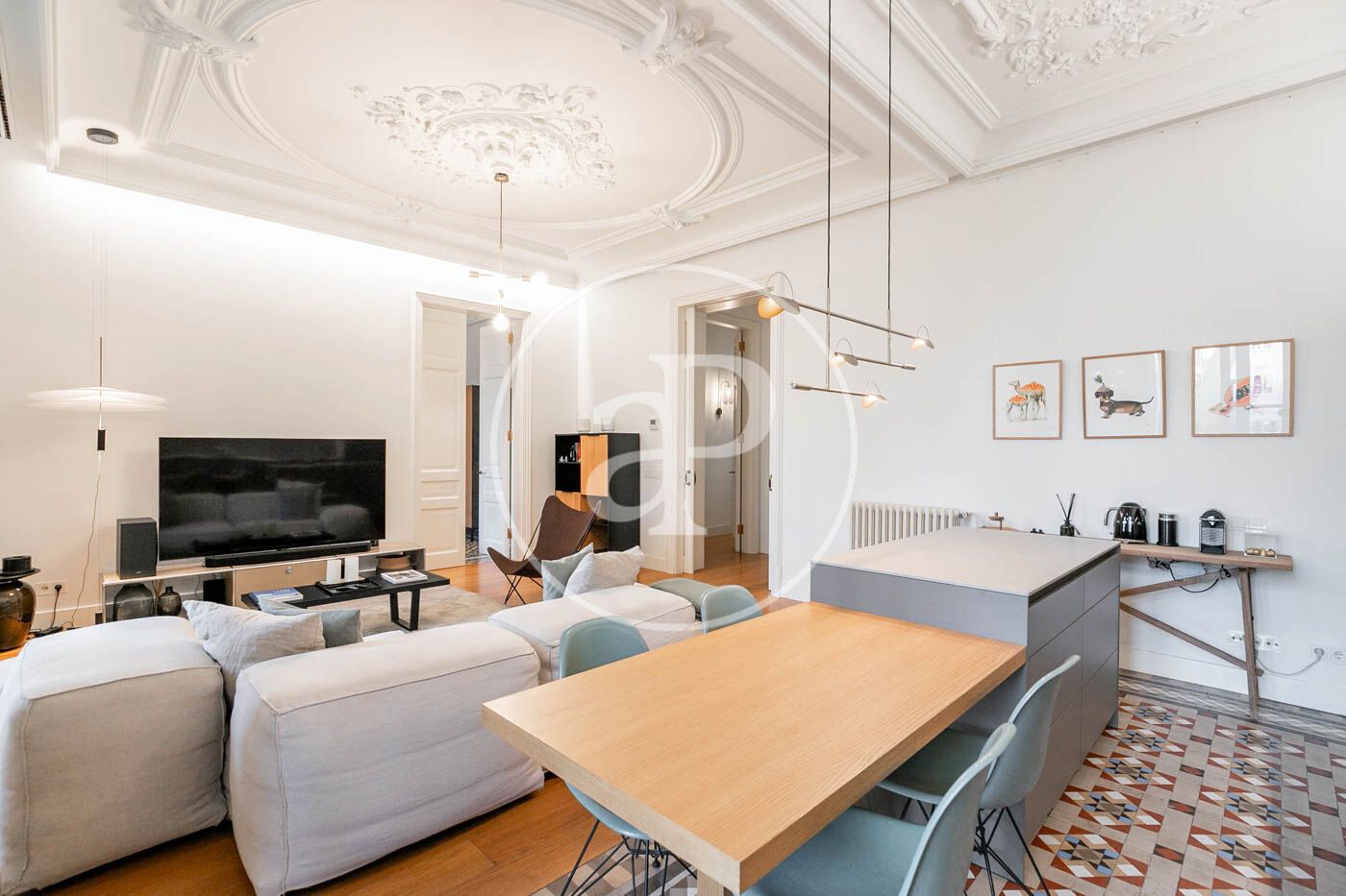 Living room of Flat to rent in  Barcelona Capital  with Air Conditioner, Heating and Terrace