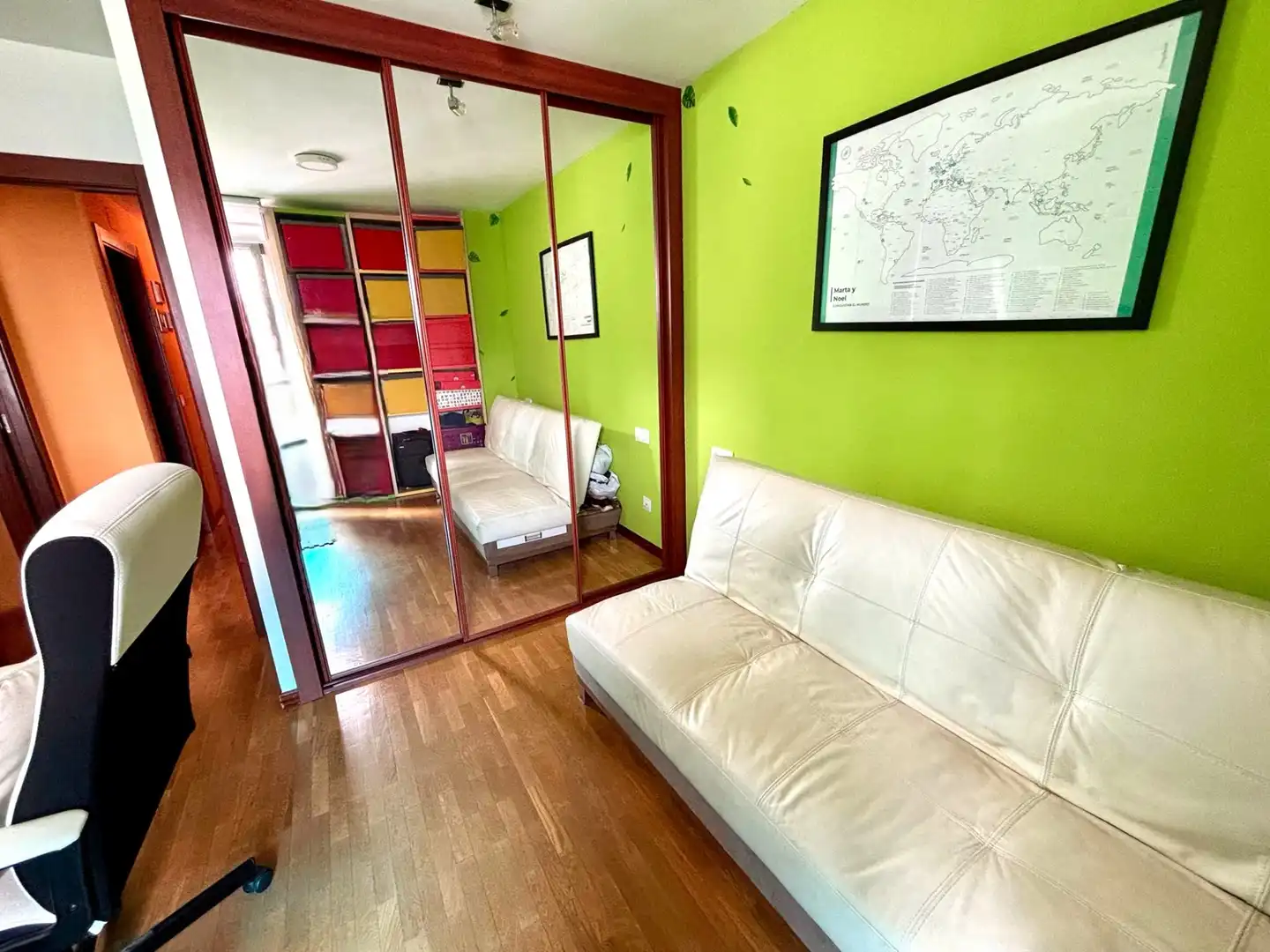Living room of Flat for sale in Gijón   with Heating, Private garden and Parquet flooring