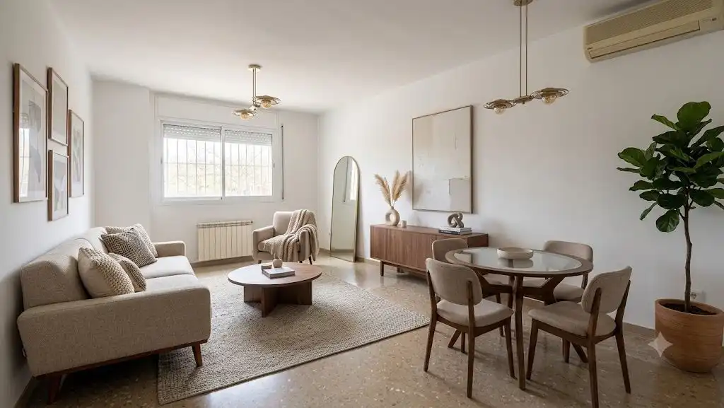 Wohnzimmer von Wohnung zum Verkauf in Terrassa mit Klimaanlage und Heizung