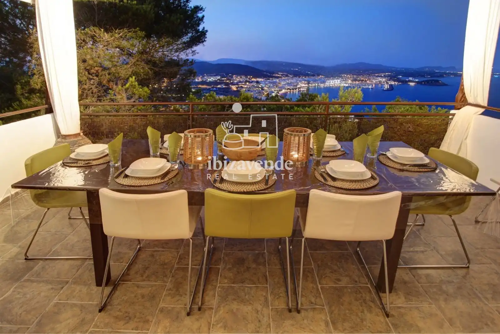 Terrassa de Casa o xalet de lloguer en Santa Eulària des Riu amb Calefacció, Terrassa i Piscina