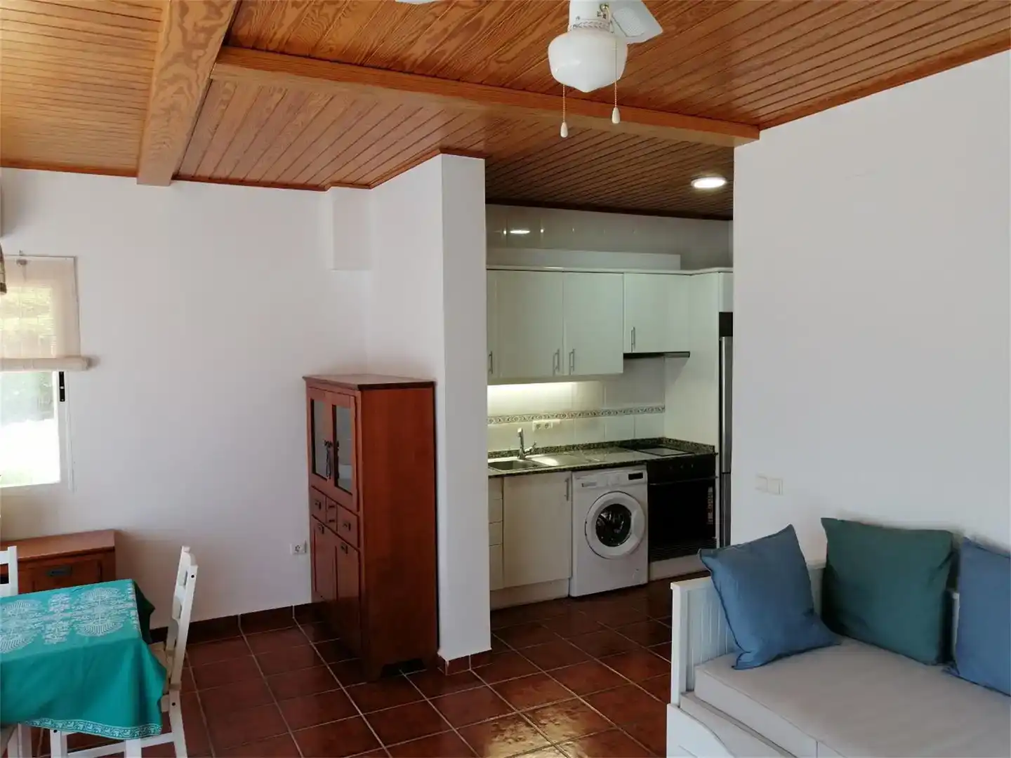 Cuina de Casa adosada de lloguer en Moraira amb Aire condicionat, Jardí privat i Traster