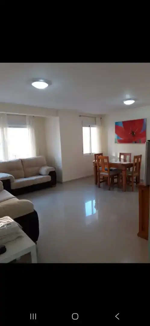 Wohnzimmer von Wohnung zur Miete in  Huelva Capital mit Klimaanlage und Balkon