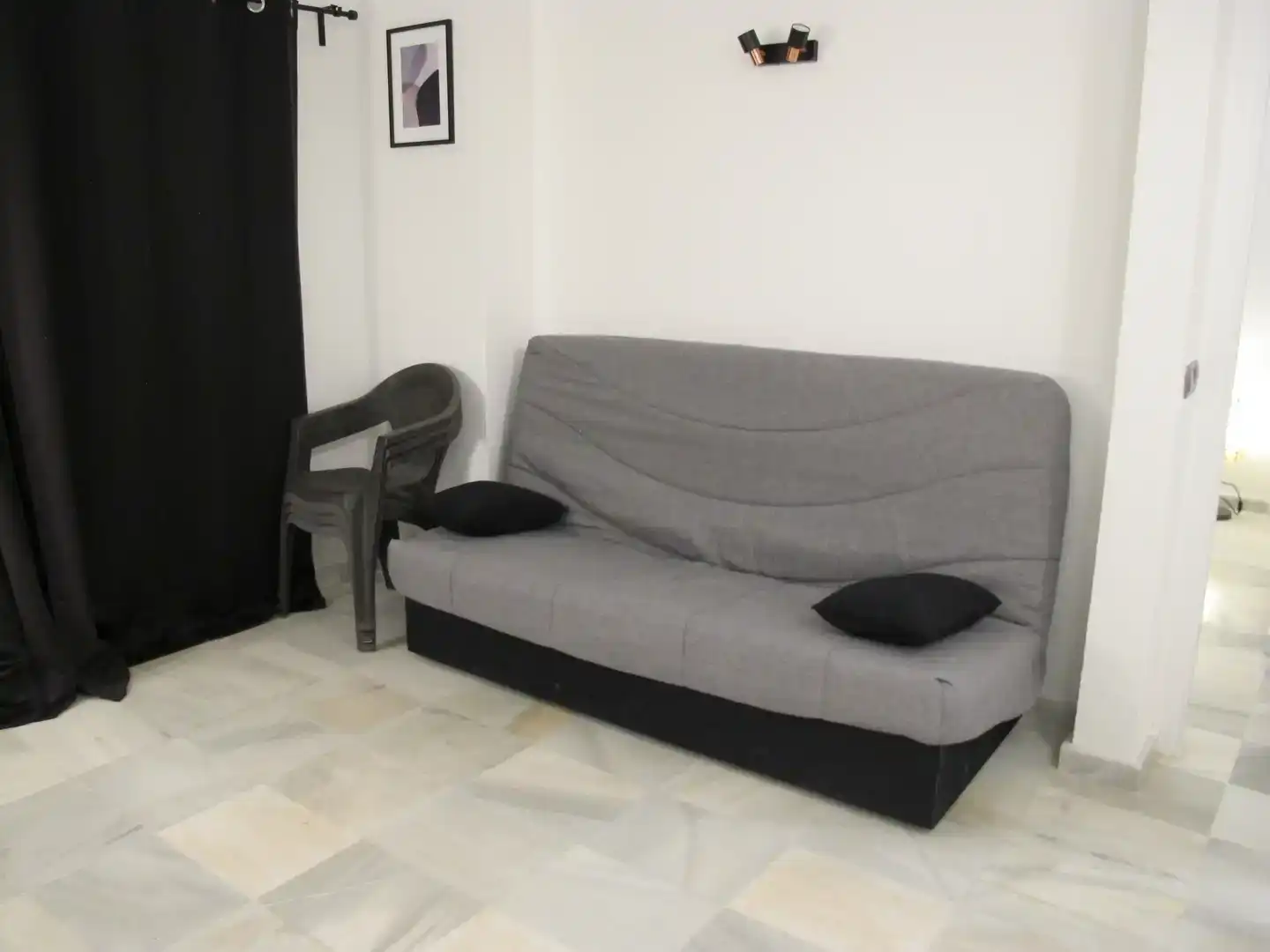 Wohnzimmer von Wohnung zur Miete in Sant Josep de sa Talaia mit Klimaanlage, Möbliert und Balkon