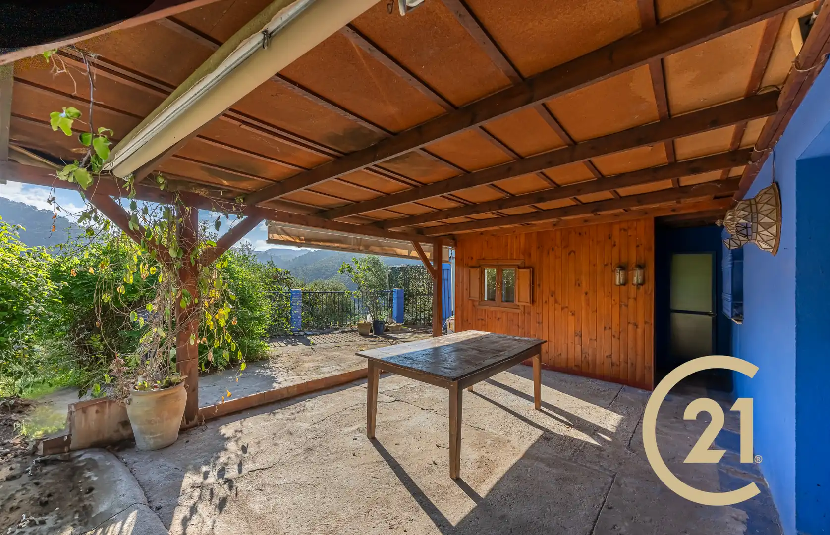 Terraza de Finca rústica en venta en Ojén con Jardín privado, Terraza y Piscina