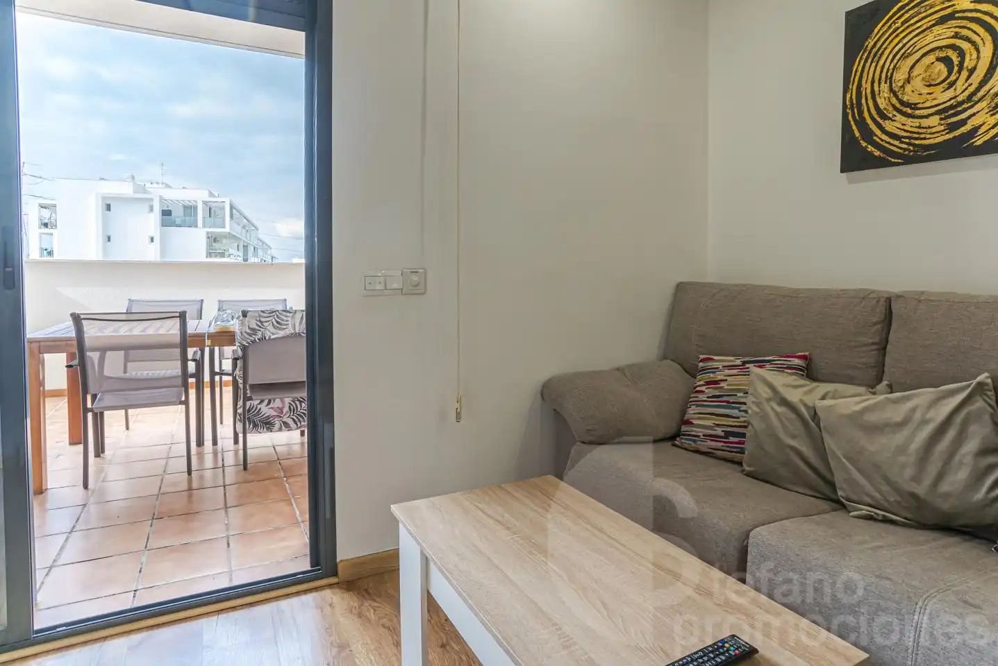 Terrasse von Erdgeschoss zum Verkauf in Málaga mit Klimaanlage, Privatgarten und Parkett
