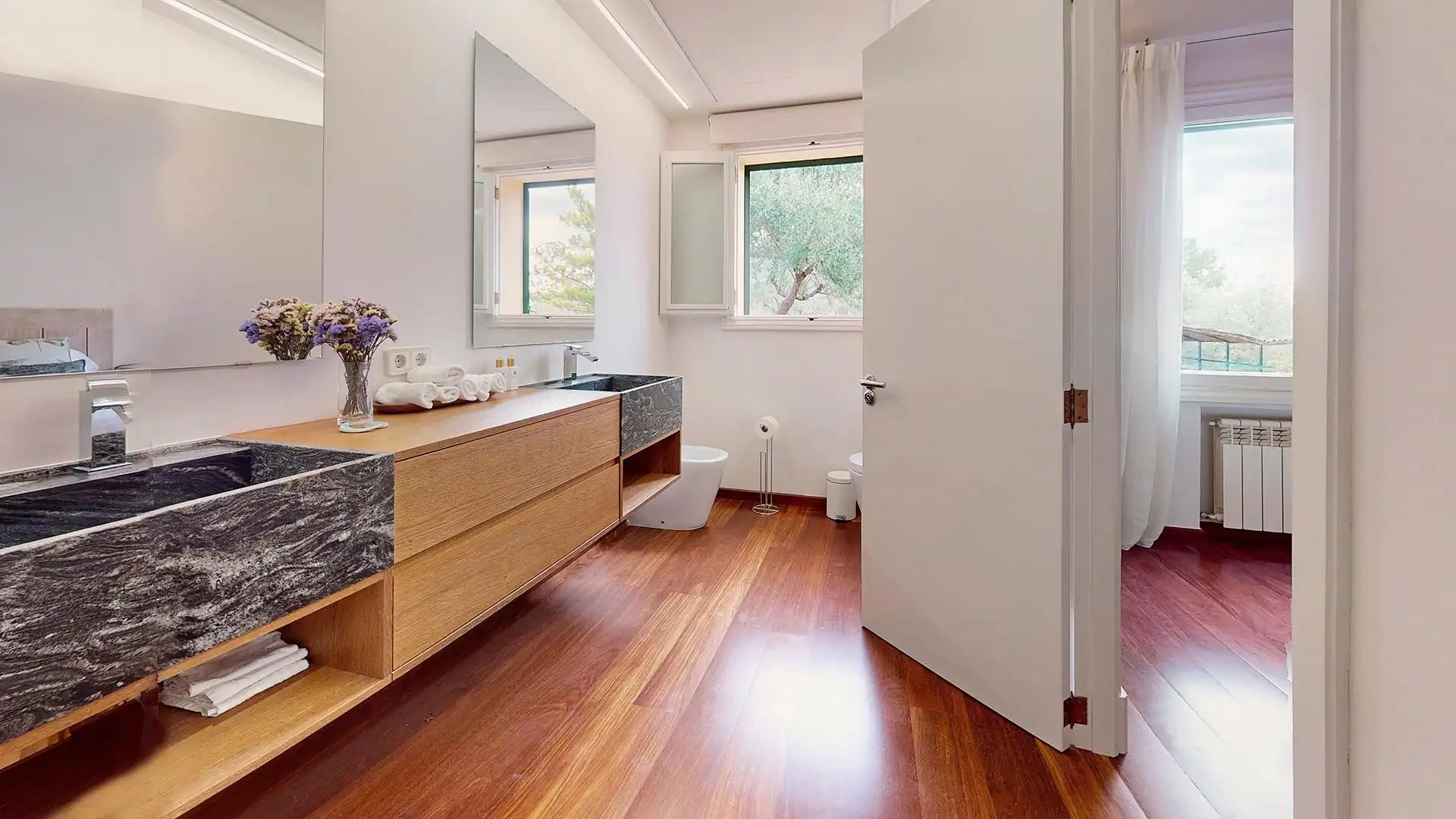 Baño de Finca rústica de alquiler en  Palma de Mallorca con Aire acondicionado, Calefacción y Jardín privado