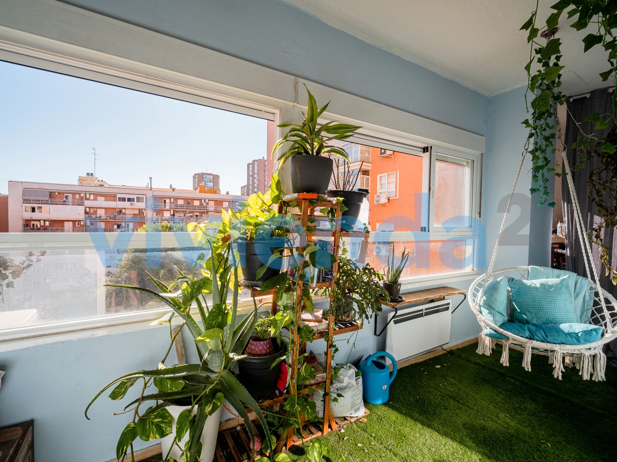 Balcony of Flat for sale in  Madrid Capital  with Air Conditioner, Heating and Terrace