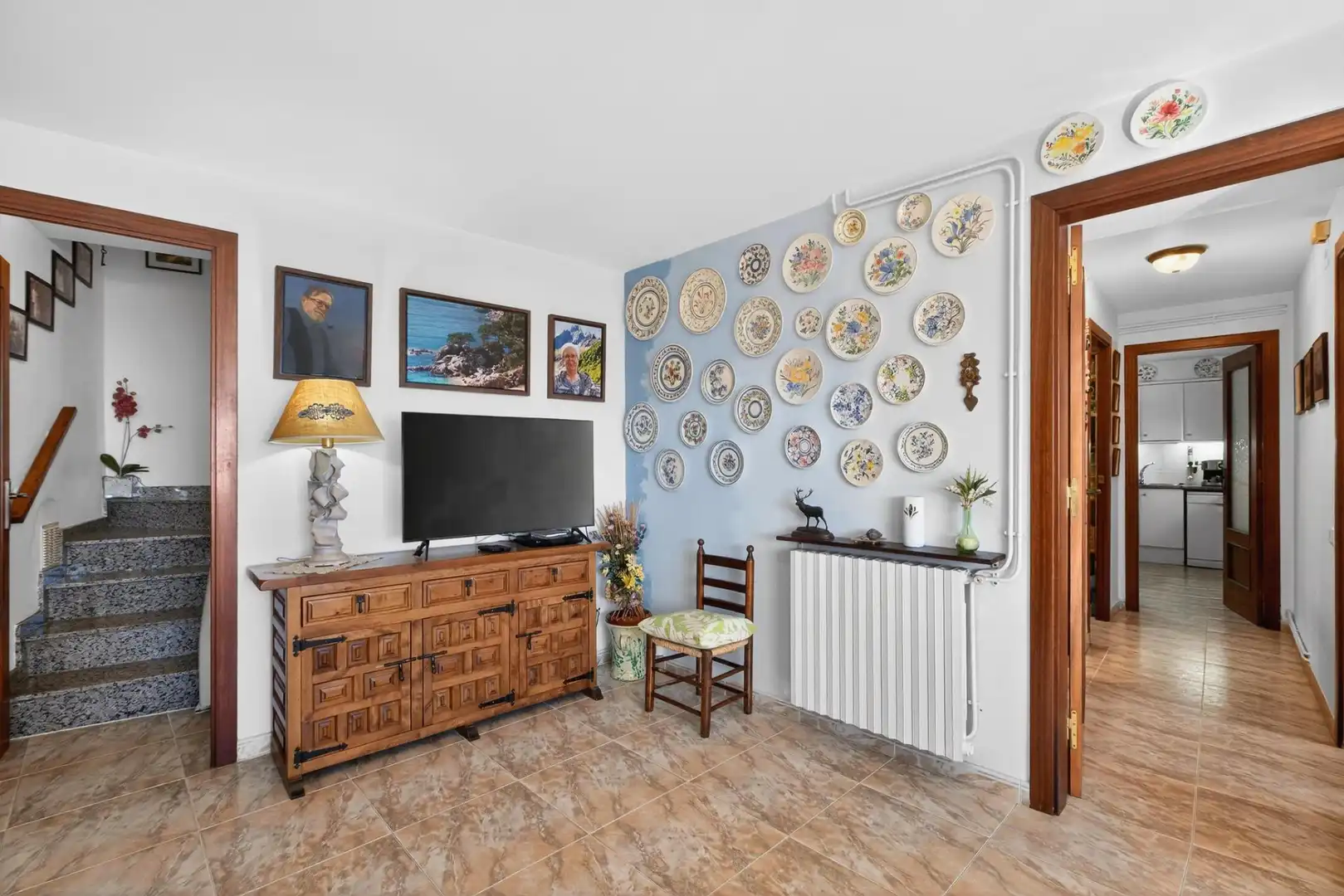 Sala de estar de Casa adosada en venta en Sant Hilari Sacalm con Aire acondicionado y Calefacción