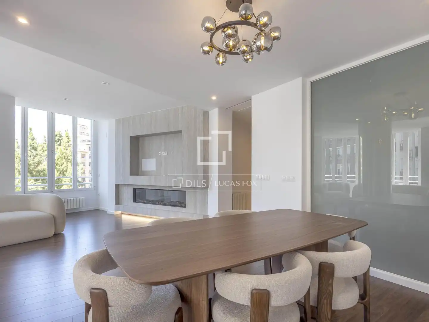 Dining room of Flat for rent in Valencia  with Air Conditioner, Heating and Parquet flooring
