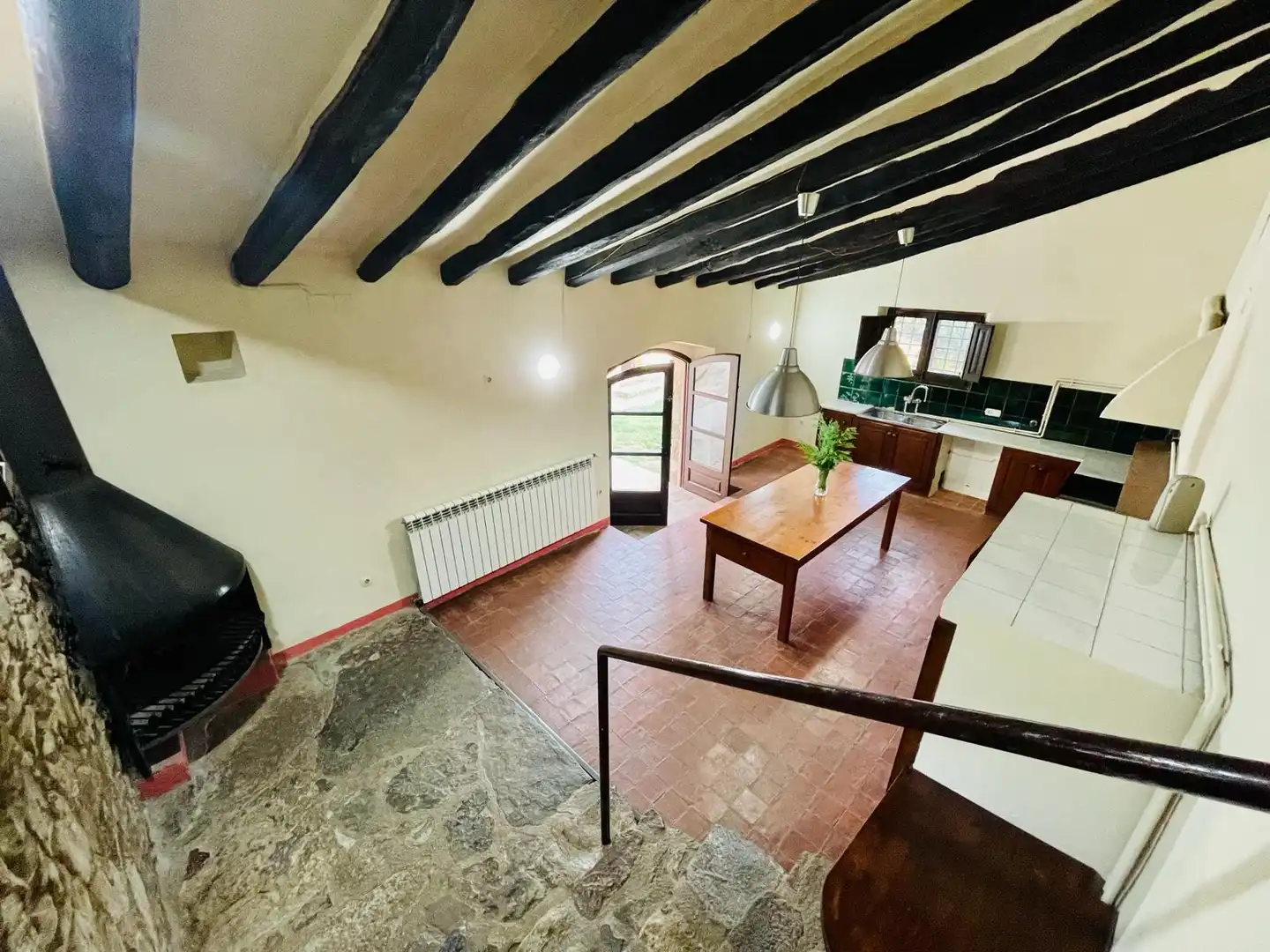 Küche von Country house zur Miete in Girona mit Heizung, Privatgarten und Schwimmbad