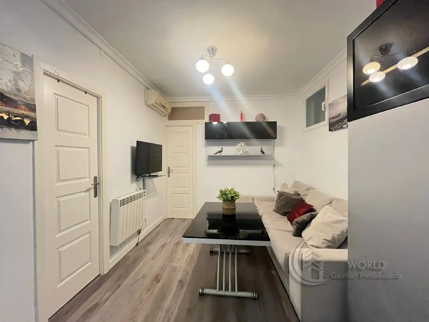 Wohnzimmer von Wohnung zur Miete in Madrid mit Klimaanlage, Heizung und Möbliert