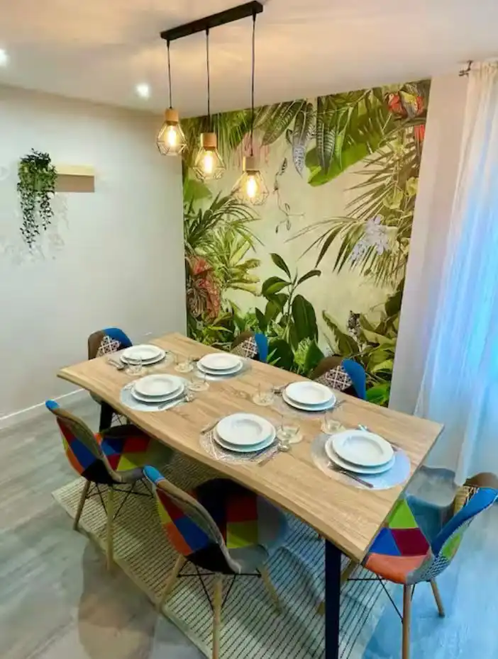 Dining room of Flat for rent in Gijón   with Heating, Terrace and Furnished