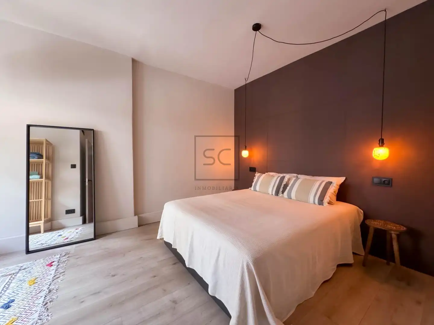 Schlafzimmer von Wohnungen zum Verkauf in Pontedeume mit Heizung, Parkett und Möbliert