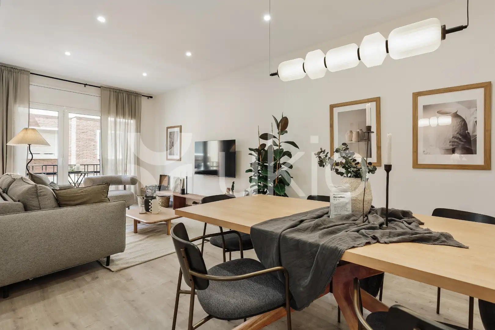 Living room of Apartments for rent in Barcelona  with Air Conditioner, Heating and Furnished