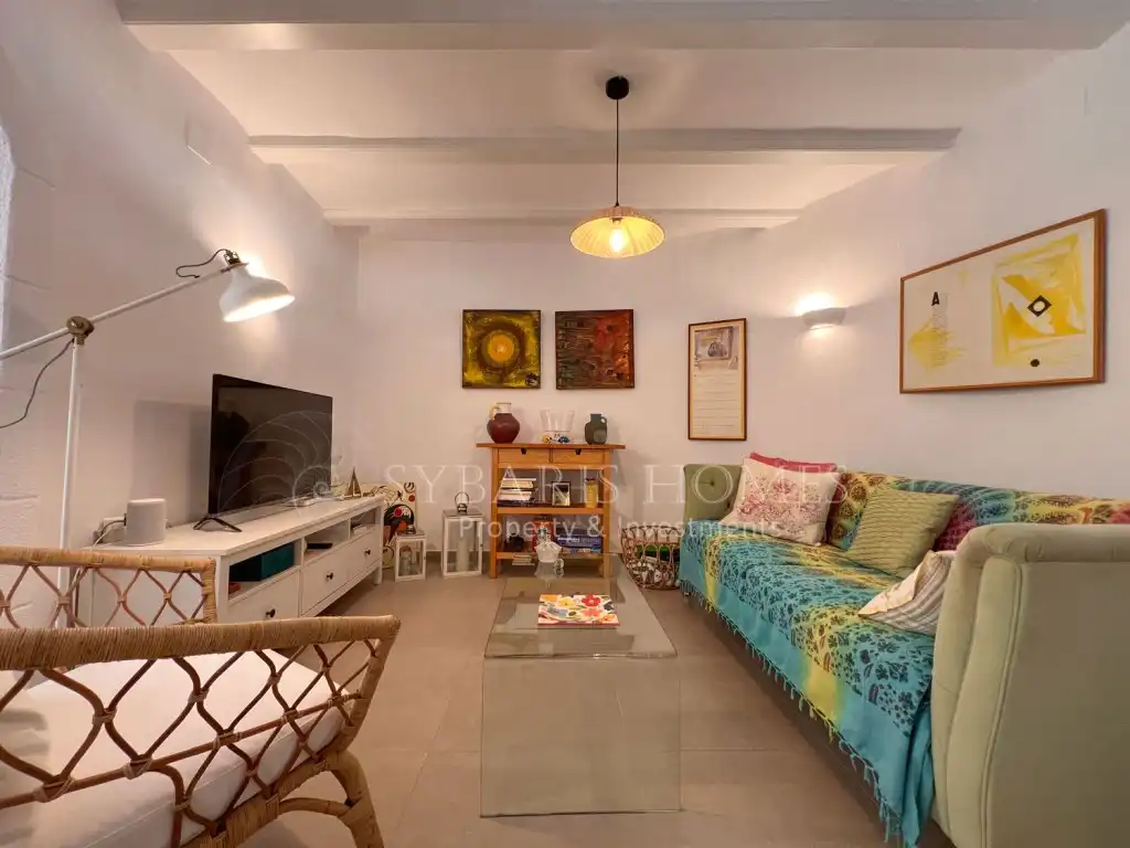 Wohnzimmer von Einfamilien-Reihenhaus zum Verkauf in Dénia mit Klimaanlage und Gemeinschaftspool